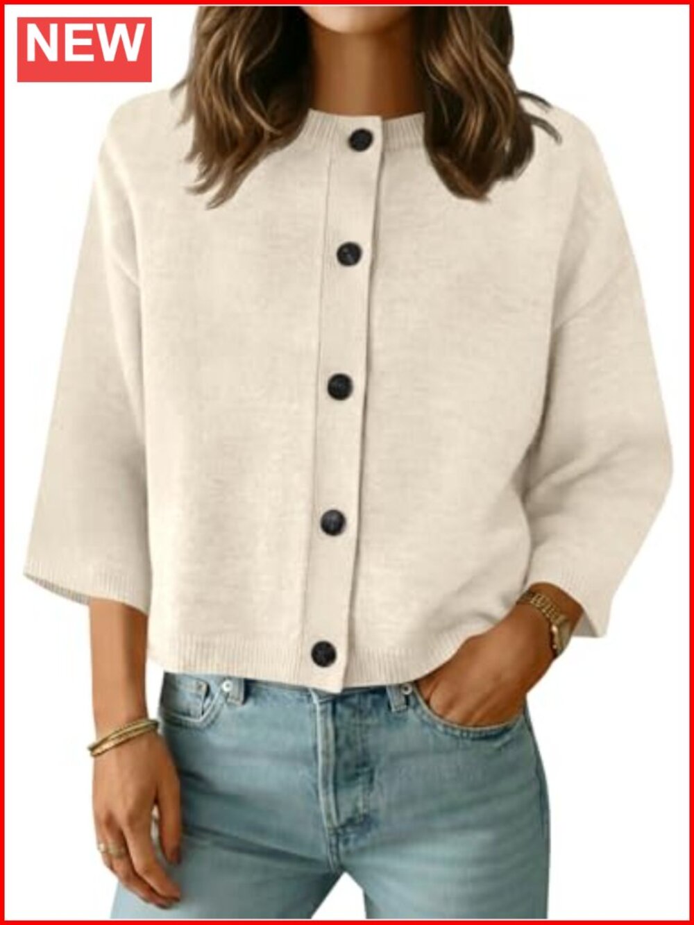 Women's Short Sleeve Button Down Knit Cardigan Sweater Top